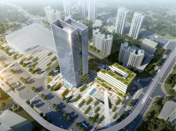 株洲武广地标-不锈钢烟囱工程